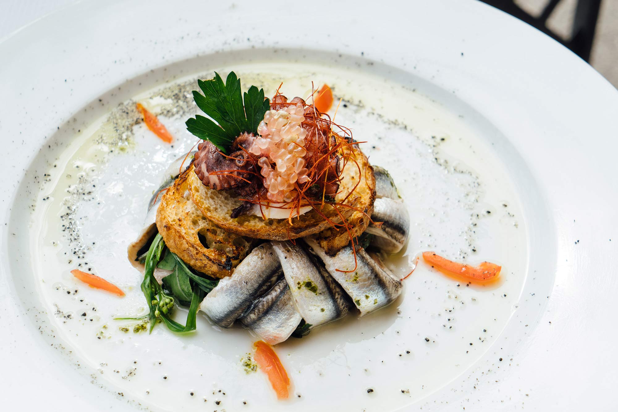Antipasto dish at Le Palme
